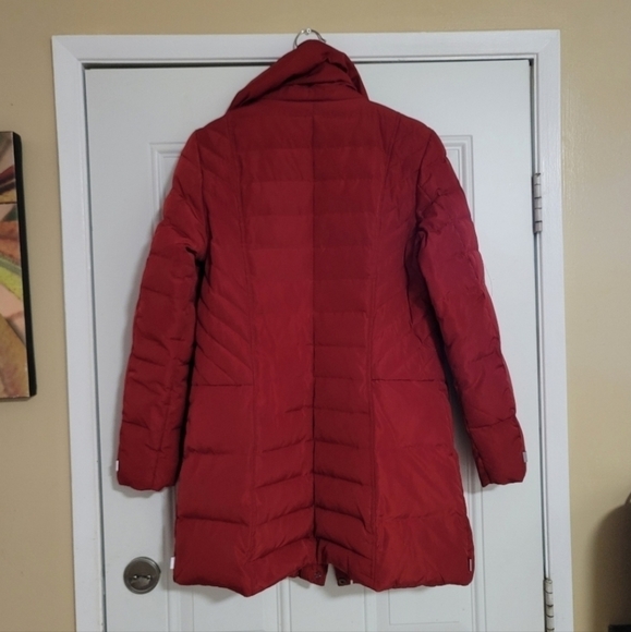 LONDON Fog Women's Diamond Quilted Down Winter Coat Size Medium in Re - Picture 7 of 9